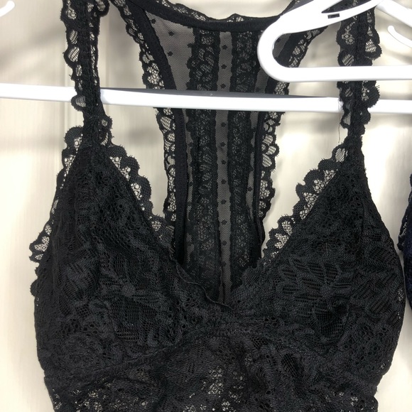 Aerie Lace Bralettes- Navy and Black - Picture 3 of 5